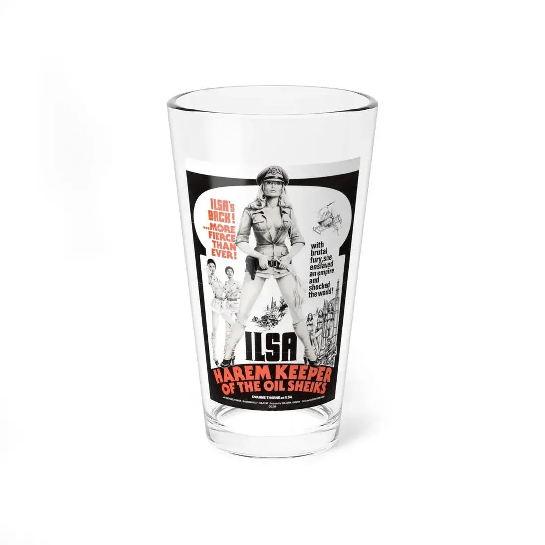ILSA HAREM KEEPER OF THE OIL SHEIKS 1976 Movie Poster - Pint Glass 16oz 16oz - Go Mug Yourself