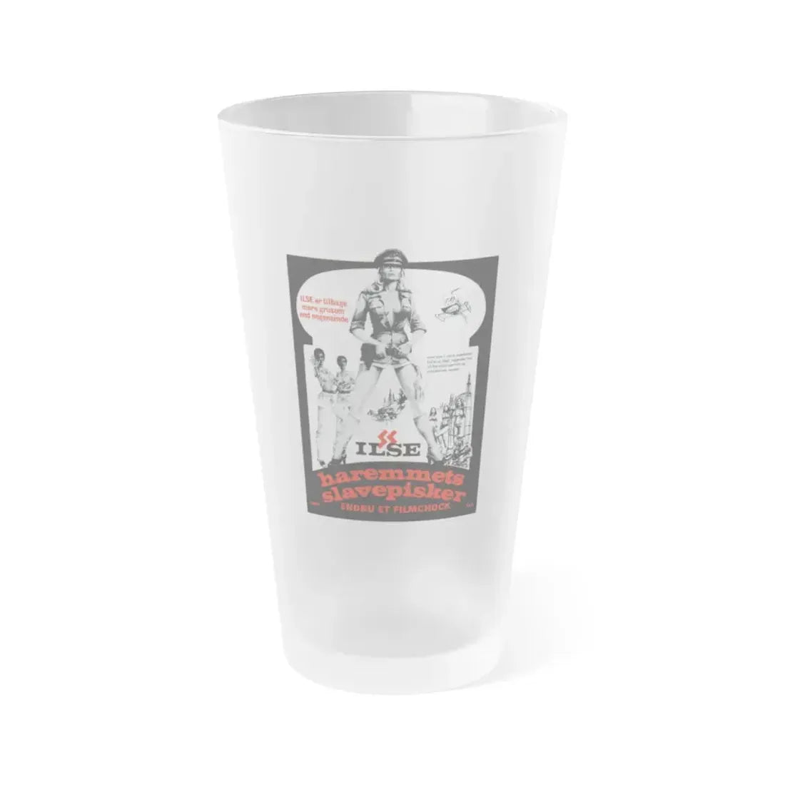 ILSA HAREM KEEPER OF THE OIL SHEIKS (DANISH) 1976 Movie Poster - Frosted Pint Glass 16oz 16oz Frosted - Go Mug Yourself