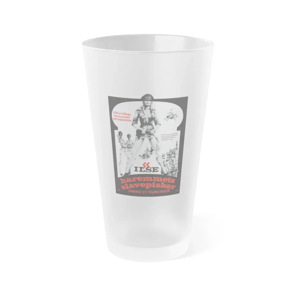 ILSA HAREM KEEPER OF THE OIL SHEIKS (DANISH) 1976 Movie Poster - Frosted Pint Glass 16oz 16oz Frosted - Go Mug Yourself