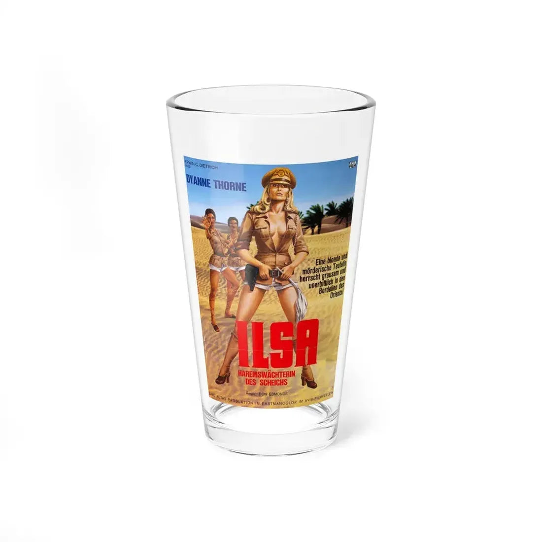 ILSA HAREM KEEPER OF THE OIL SHEIKS (GERMAN) 1976 Movie Poster - Pint Glass 16oz 16oz - Go Mug Yourself