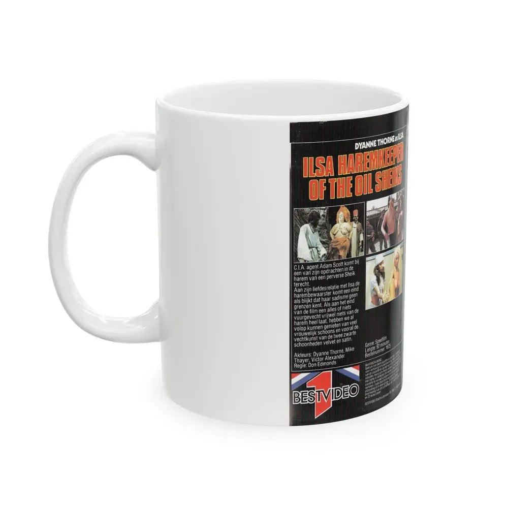 ILSA HAREM KEEPER OF THE OIL SHEIKS (VHS COVER) - White Coffee Mug - Go Mug Yourself