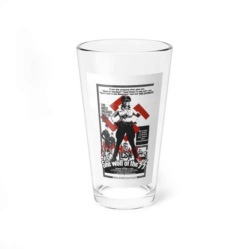 ILSA SHE-WOLF OF THE SS 1975 Movie Poster - Pint Glass 16oz 16oz - Go Mug Yourself