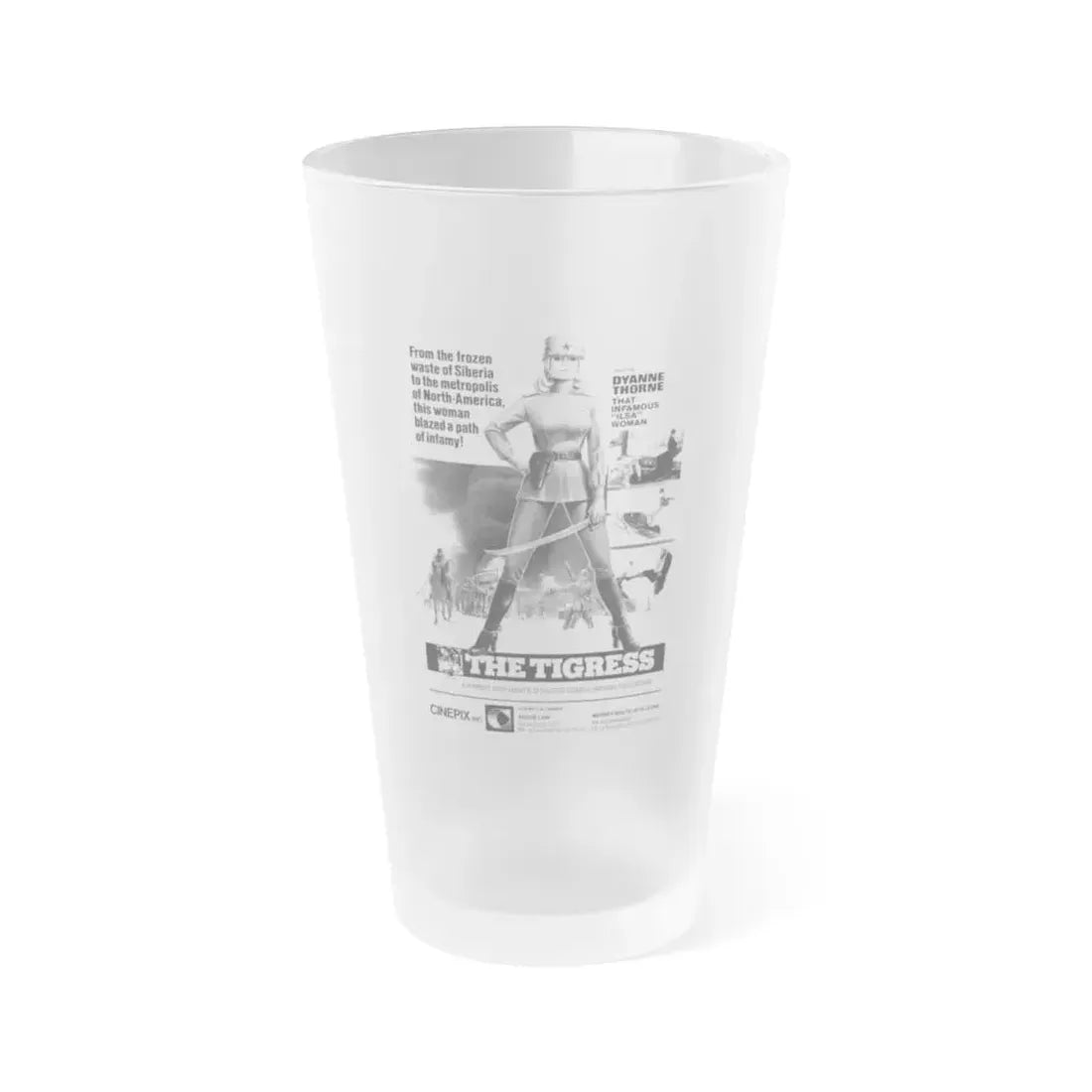 ILSA THE TIGRESS OF SIBERIA (VIDEO) 1977 Movie Poster - Frosted Pint Glass 16oz 16oz Frosted - Go Mug Yourself