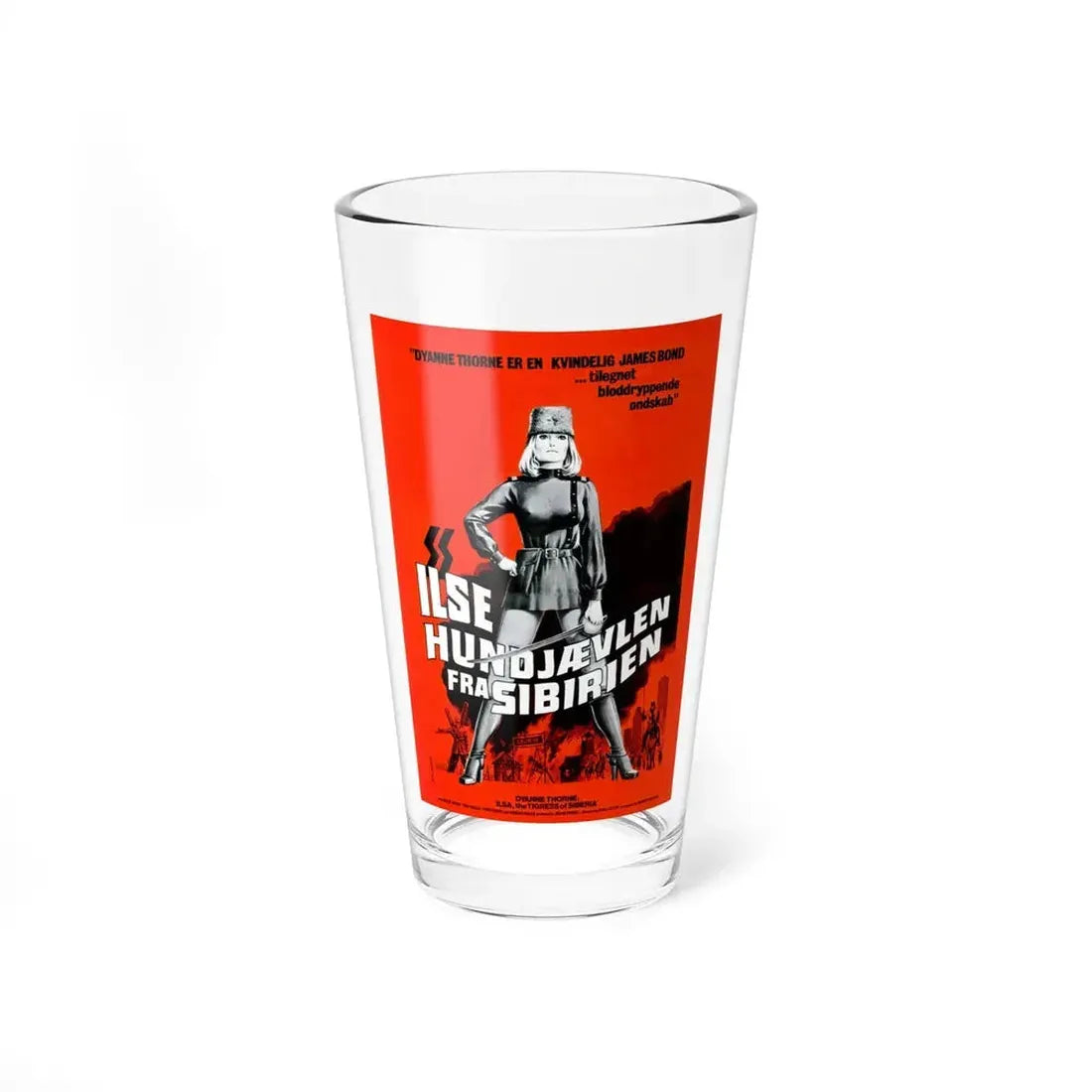 ILSA TIGRESS OF SYBERIA (DANISH) 1977 Movie Poster - Pint Glass 16oz 16oz - Go Mug Yourself