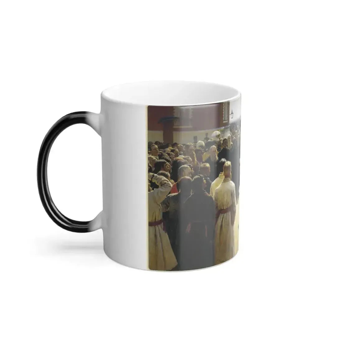 Ilya Repin (1844-1930) Aleksander III receiving rural district elders in the yard of Petrovsky Palace in-0 - Color Changing Mug 11oz - Go Mug Yourself