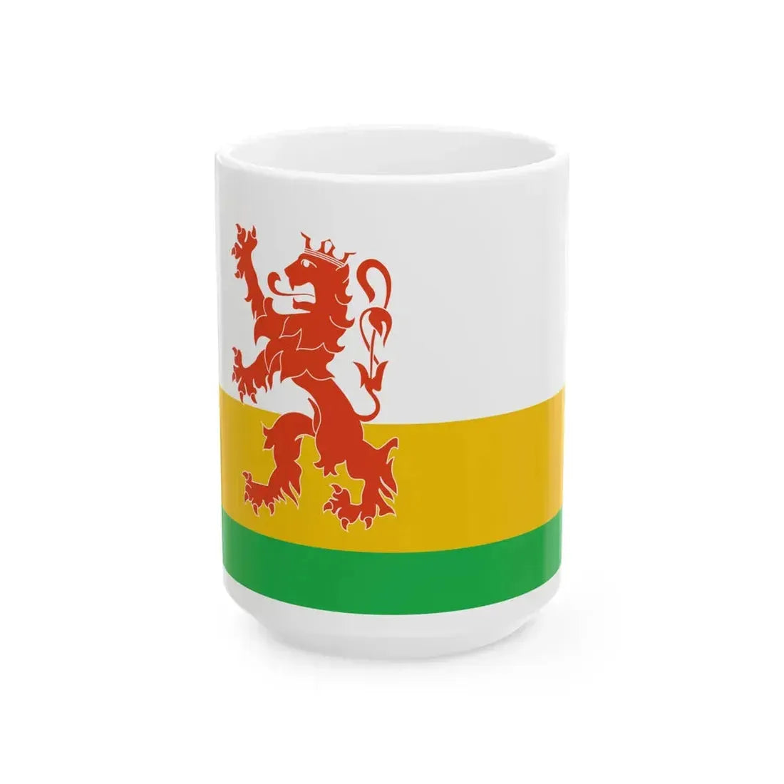 Imaginary duchy of Limburg flag (Netherlands) White Coffee Mug 15oz - Go Mug Yourself