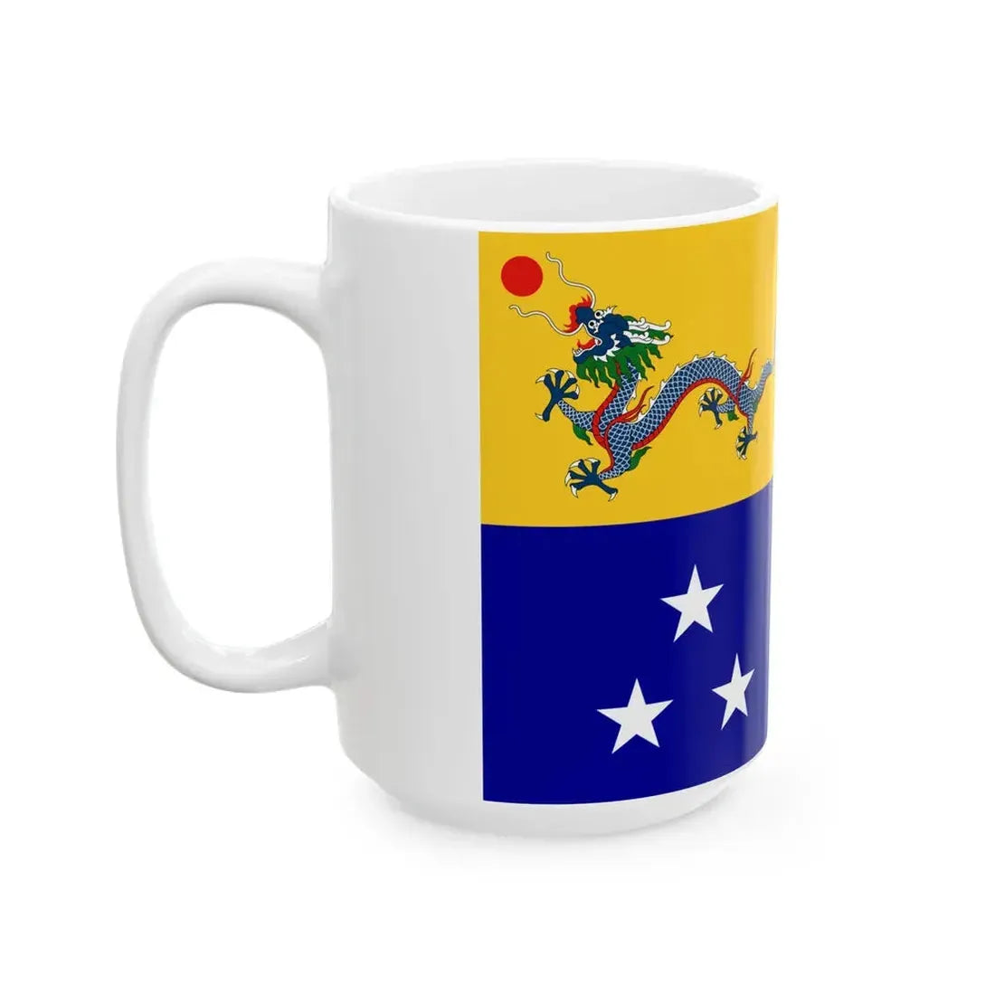 Imperial Chinese Navy Admirals Flag 1909-1911 (China) White Coffee Mug - Go Mug Yourself