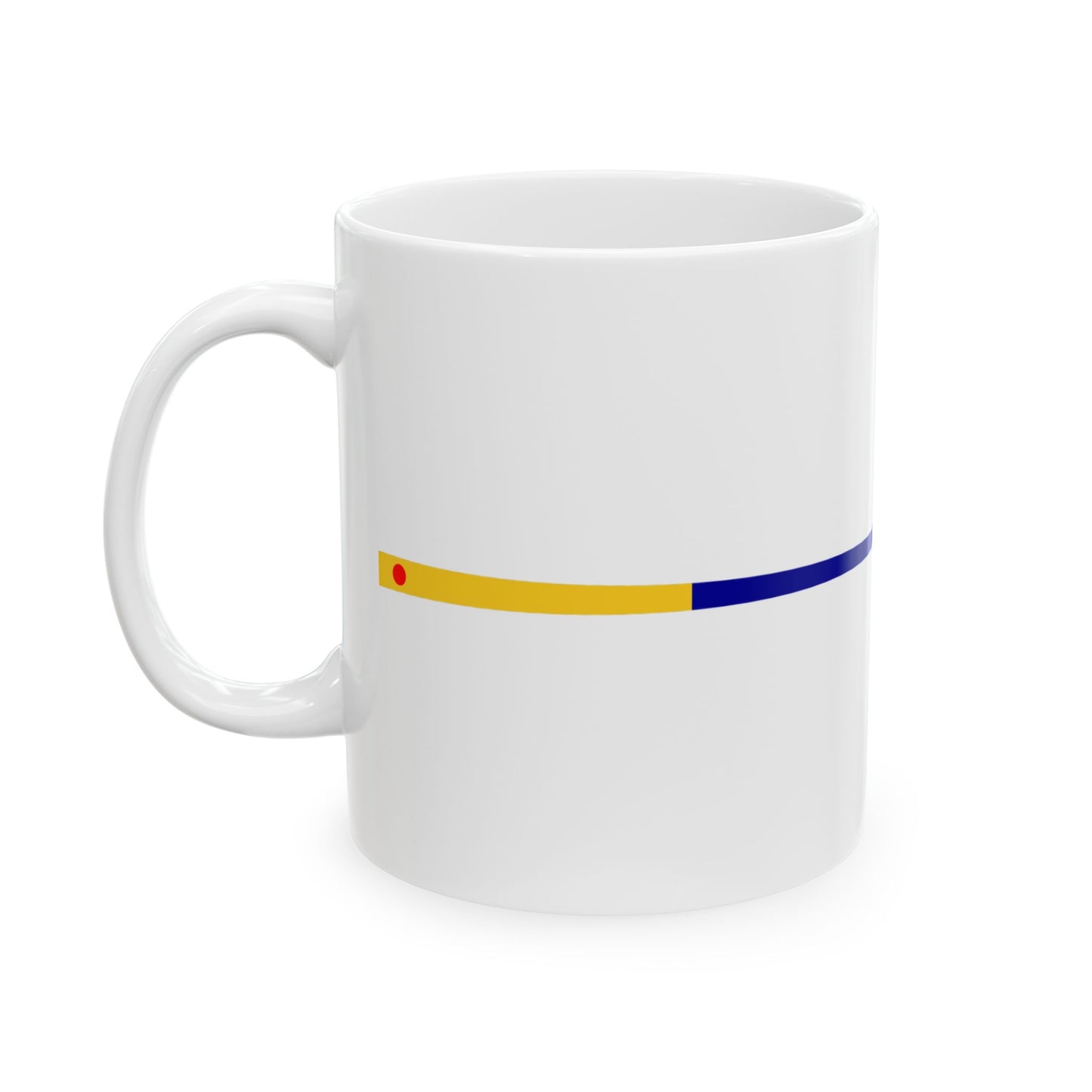 Imperial Chinese Navy Commission Pennant 1909-1911 (China) White Coffee Mug-Go Mug Yourself