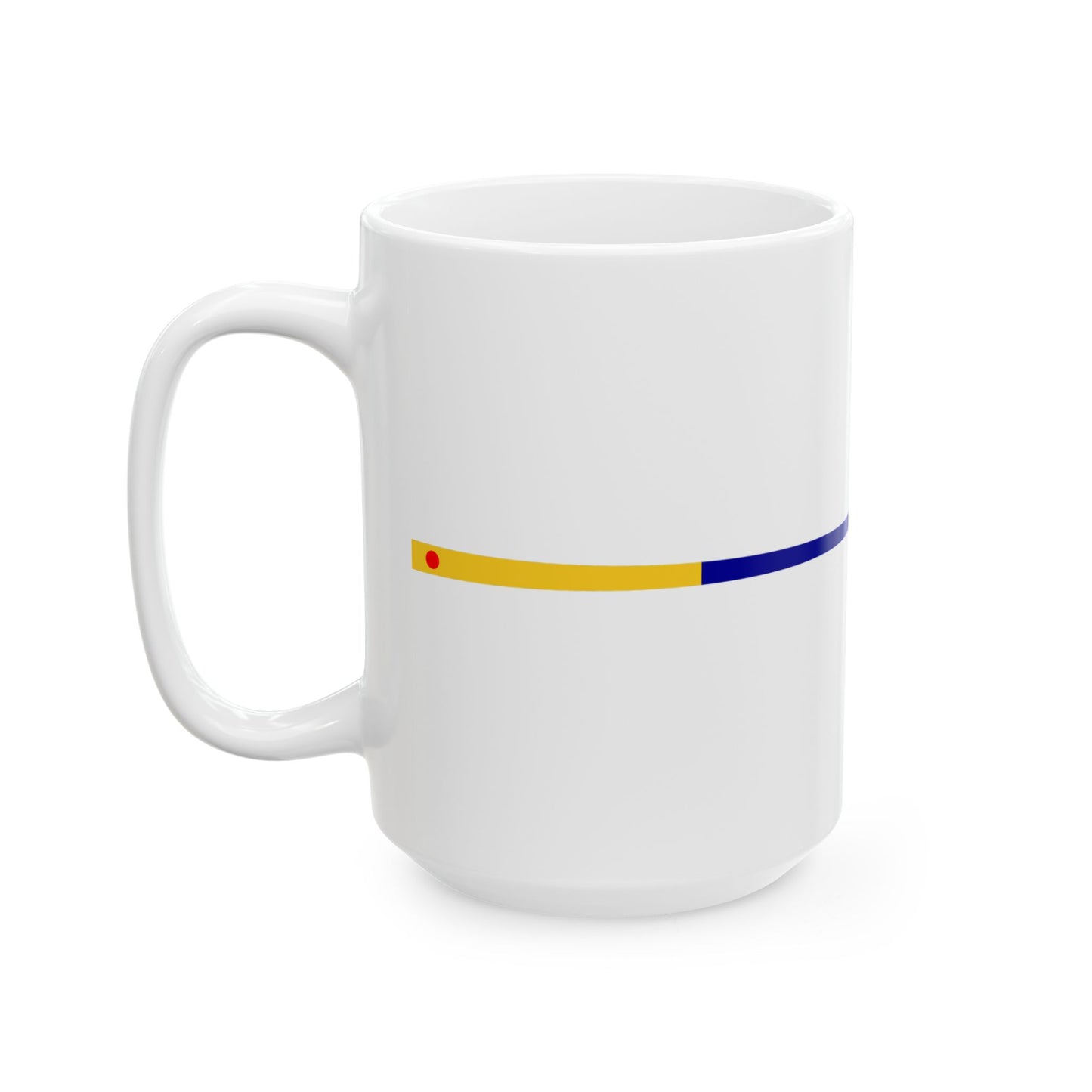 Imperial Chinese Navy Commission Pennant 1909-1911 (China) White Coffee Mug-Go Mug Yourself