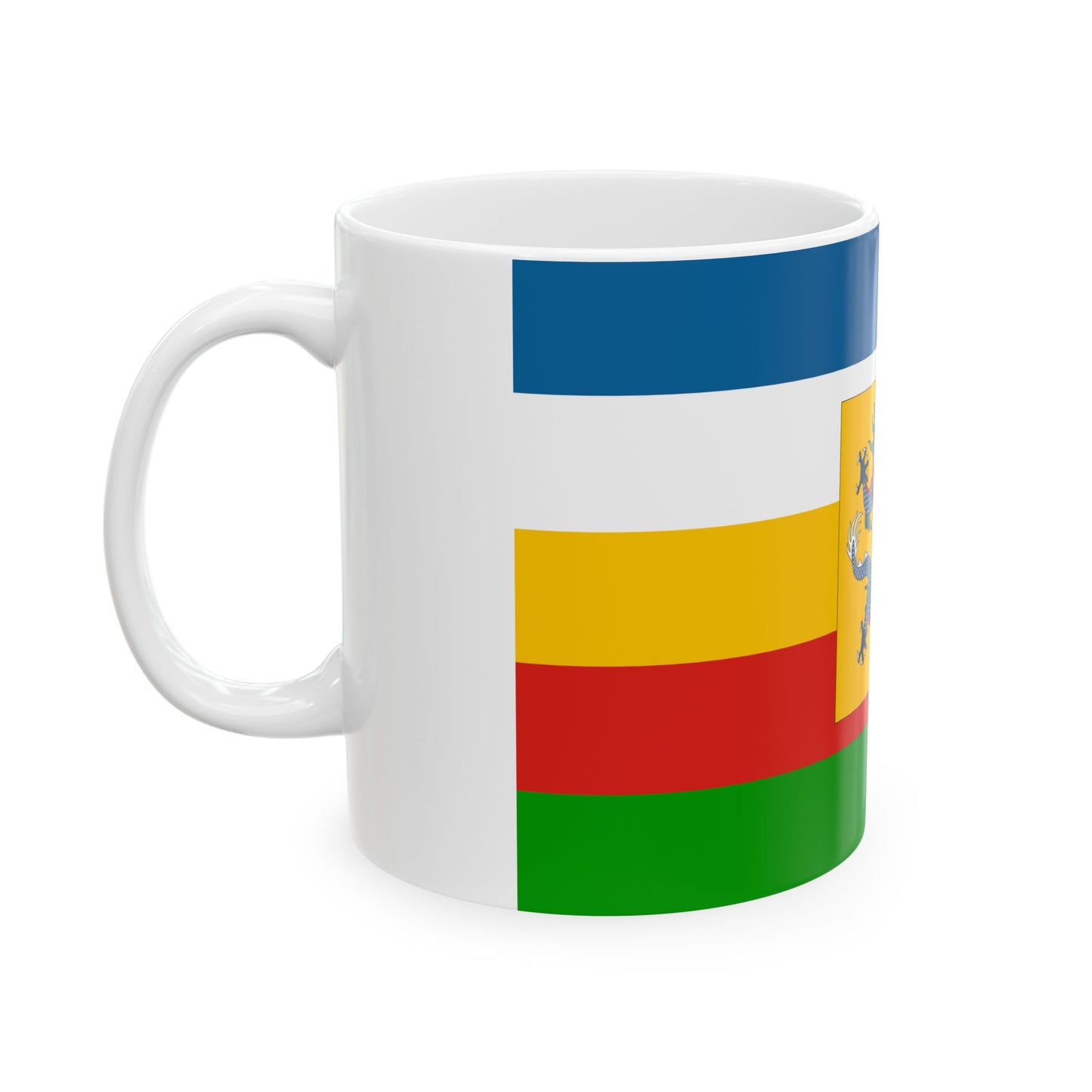 Imperial Chinese Navy Fleet Commanders Flag 1905-1909 (China) White Coffee Mug-Go Mug Yourself