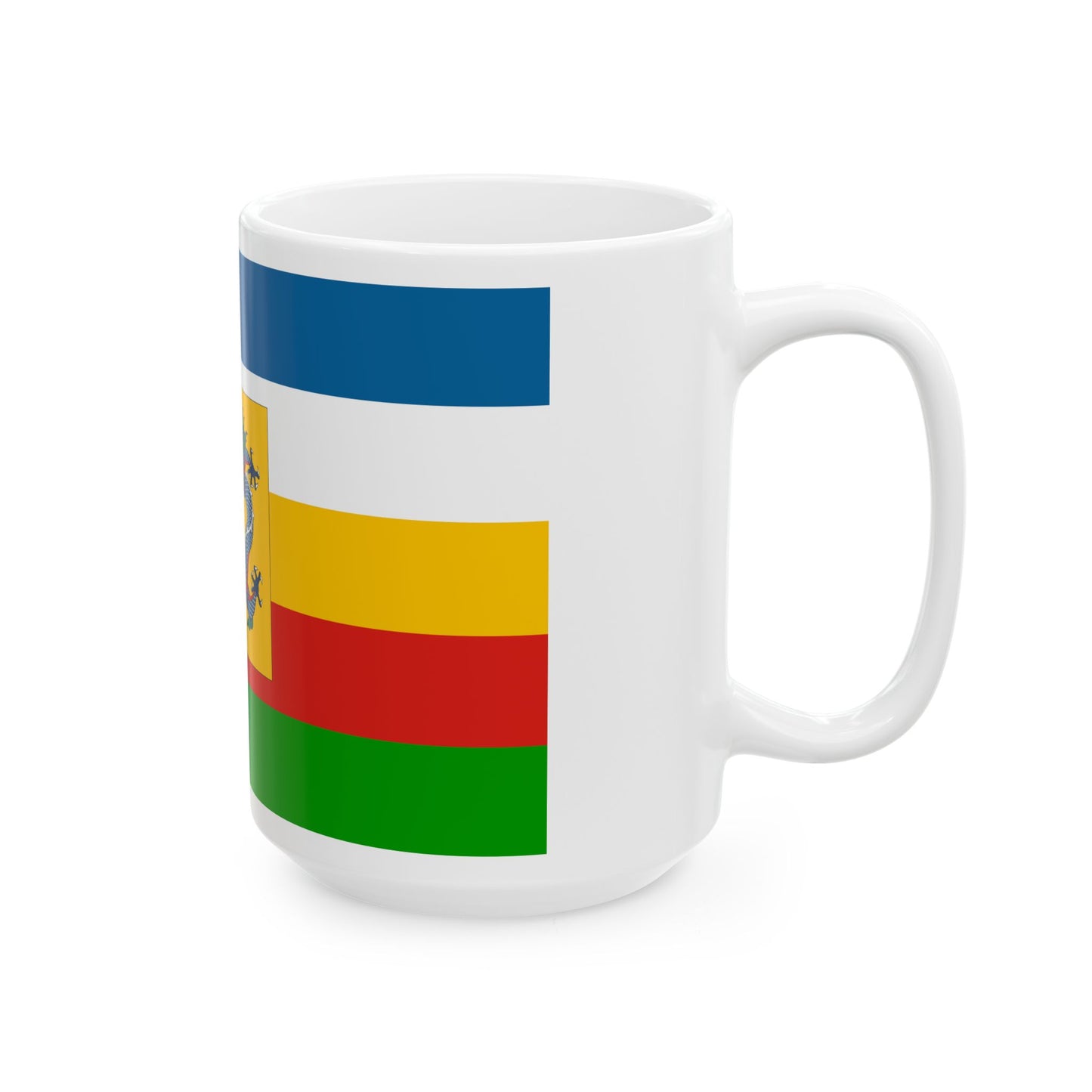 Imperial Chinese Navy Fleet Commanders Flag 1905-1909 (China) White Coffee Mug-Go Mug Yourself