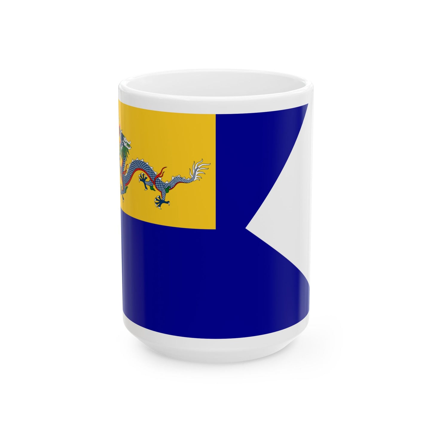Imperial Chinese Navy Fleet Leaders Flag 1909-1911 (China) White Coffee Mug-15oz-Go Mug Yourself
