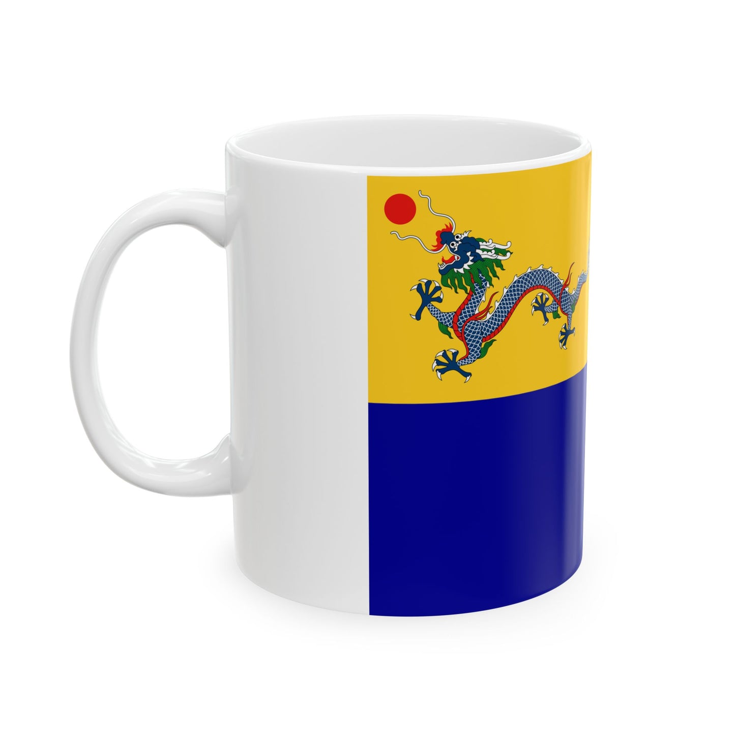 Imperial Chinese Navy Fleet Leaders Flag 1909-1911 (China) White Coffee Mug-Go Mug Yourself