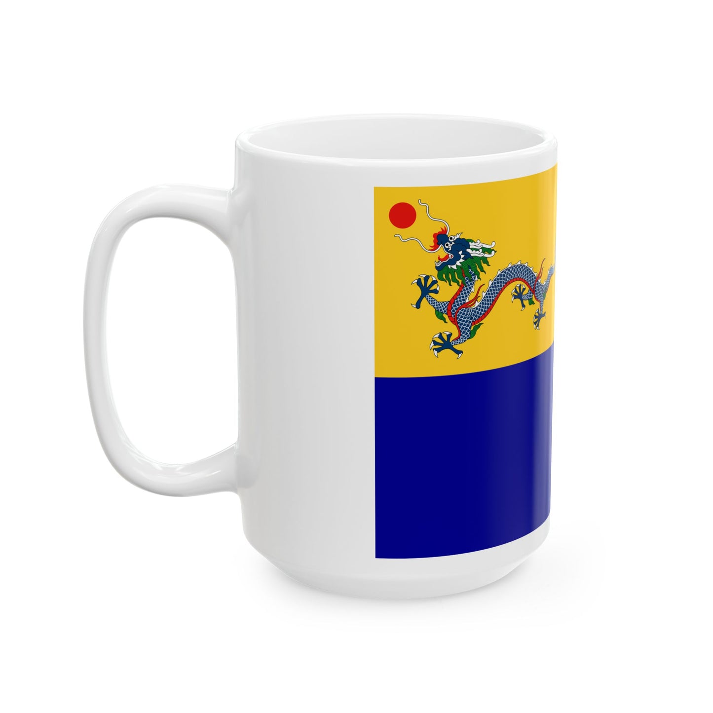 Imperial Chinese Navy Fleet Leaders Flag 1909-1911 (China) White Coffee Mug-Go Mug Yourself