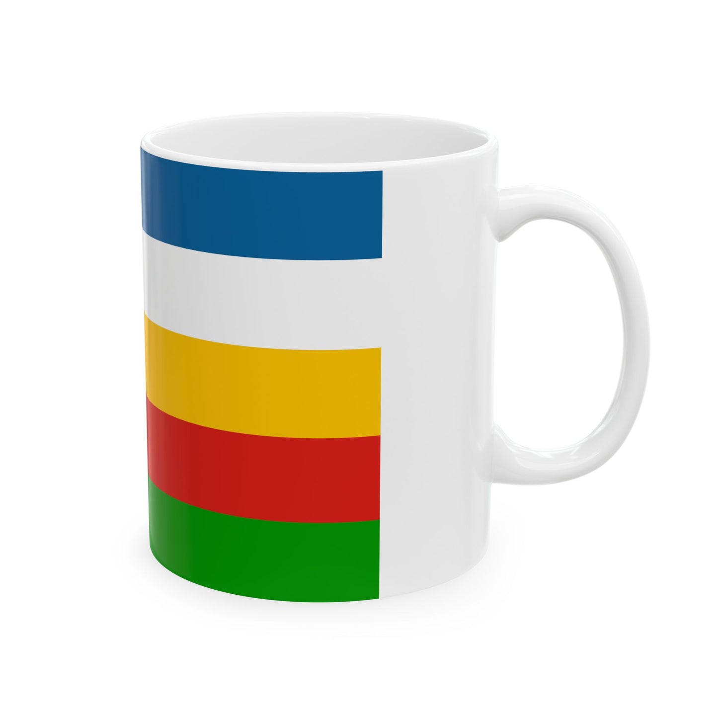 Imperial Chinese Navy Squadron Commanders Flag 1905-1909 (China) White Coffee Mug-Go Mug Yourself