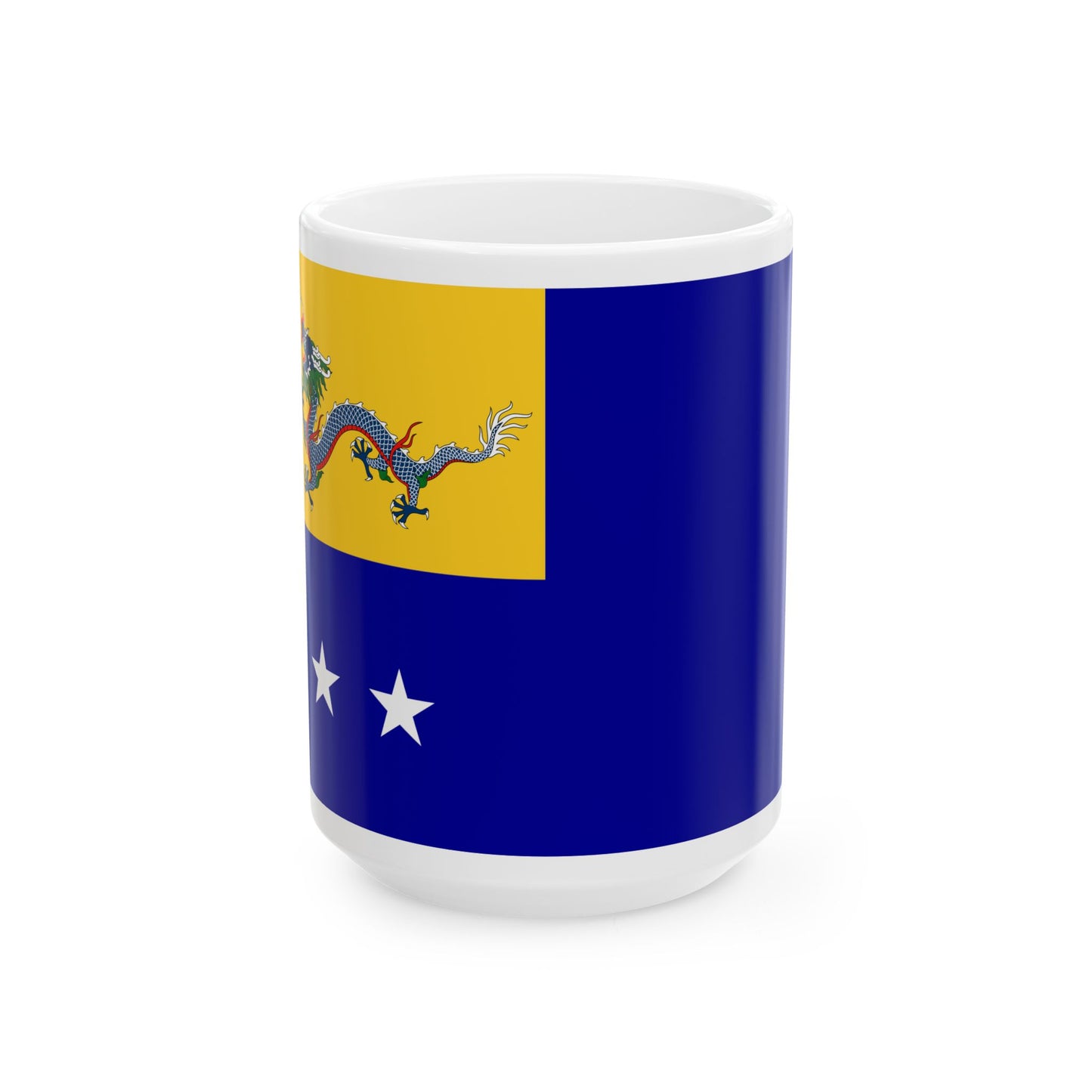 Imperial Chinese Navy Vice Admirals Flag 1909-1911 (China) White Coffee Mug-15oz-Go Mug Yourself