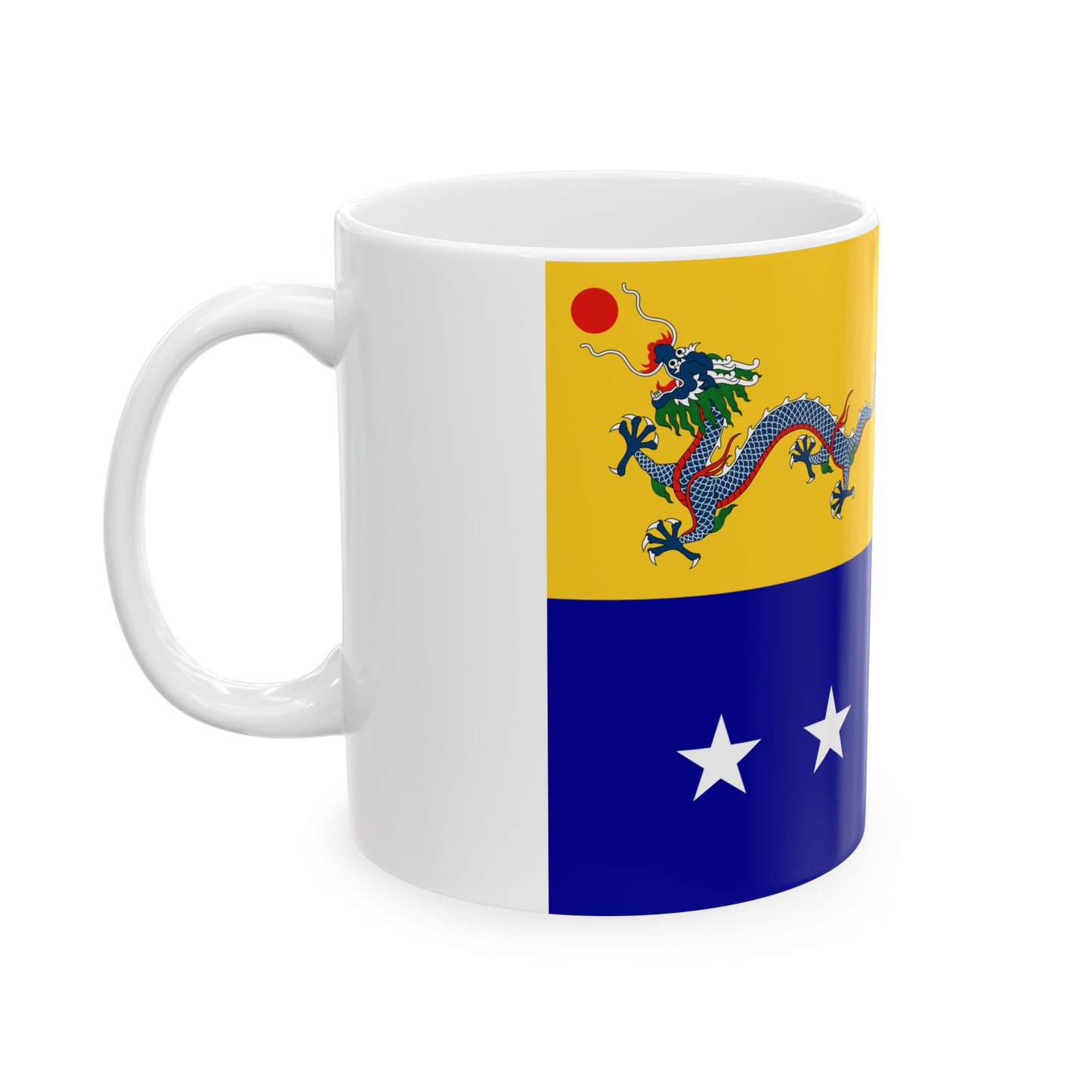 Imperial Chinese Navy Vice Admirals Flag 1909-1911 (China) White Coffee Mug-Go Mug Yourself