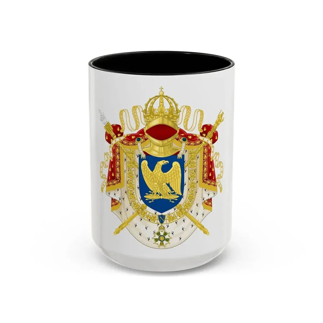 Imperial Coat of Arms of France (1804-1815) - Accent Coffee Mug 15oz Black - Go Mug Yourself