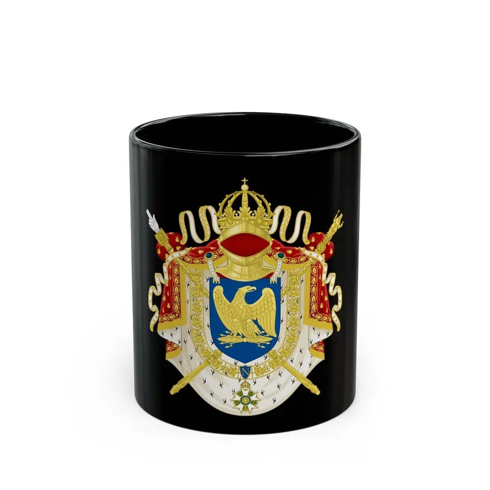 Imperial Coat of Arms of France (1804-1815) - Black Coffee Mug 11oz - Go Mug Yourself