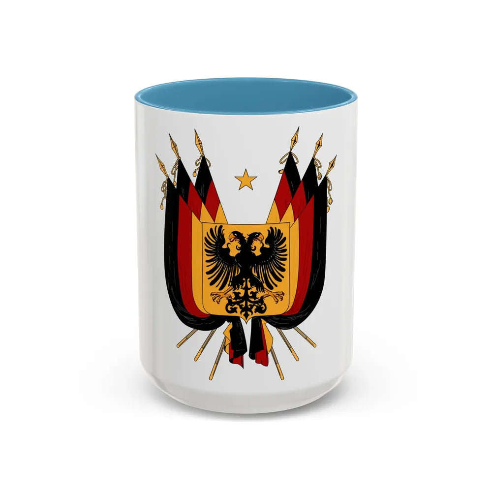 Imperial Coat of arms of Germany (1848) - Accent Coffee Mug 15oz Light Blue - Go Mug Yourself