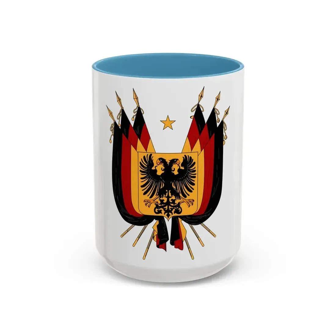 Imperial Coat of arms of Germany (1848) - Accent Coffee Mug 15oz Light Blue - Go Mug Yourself