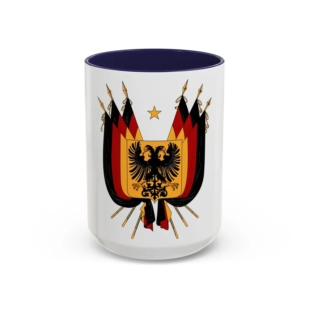Imperial Coat of arms of Germany (1848) - Accent Coffee Mug 15oz Navy - Go Mug Yourself