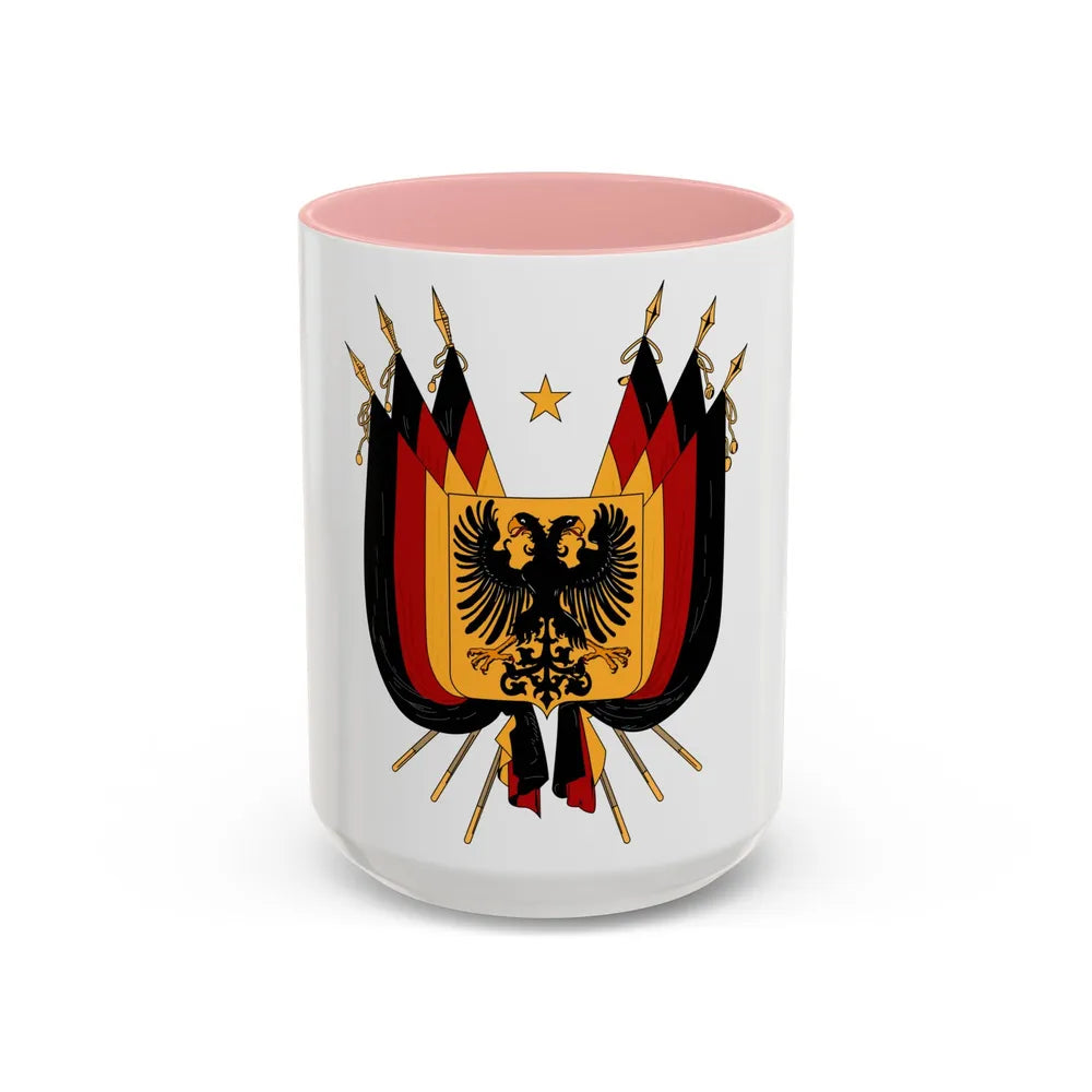 Imperial Coat of arms of Germany (1848) - Accent Coffee Mug 15oz Pink - Go Mug Yourself