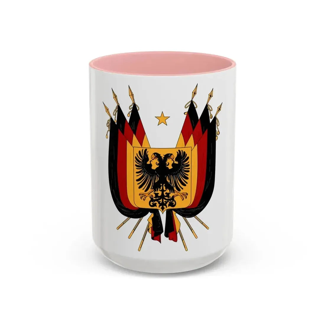 Imperial Coat of arms of Germany (1848) - Accent Coffee Mug 15oz Pink - Go Mug Yourself