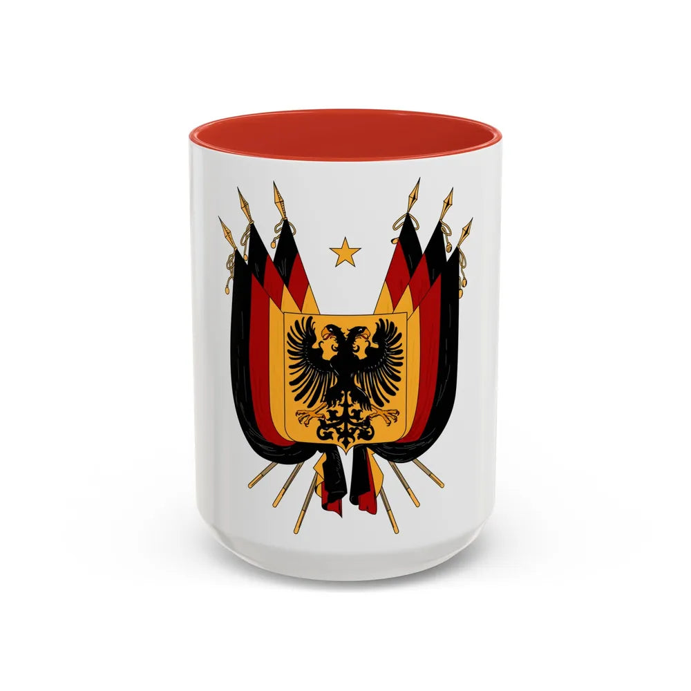 Imperial Coat of arms of Germany (1848) - Accent Coffee Mug 15oz Red - Go Mug Yourself