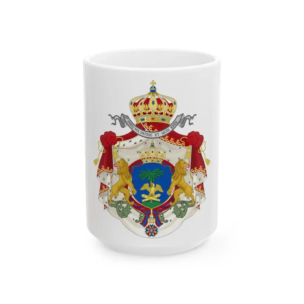 Imperial Coat of Arms of Haiti (1849-1859) - White Coffee Mug 15oz - Go Mug Yourself