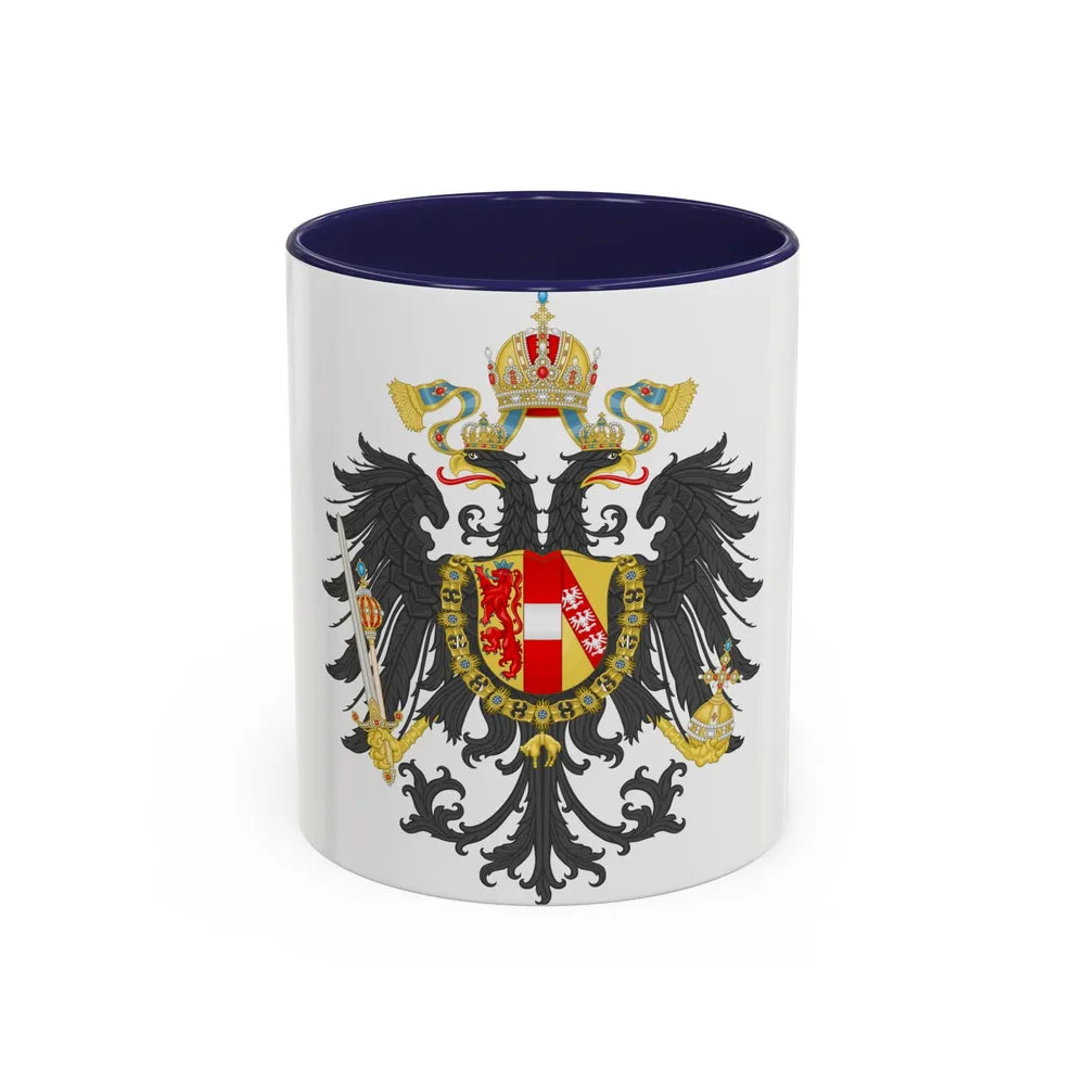 Imperial Coat of Arms of the Empire of Austria (1815) - Accent Coffee Mug 11oz Navy - Go Mug Yourself