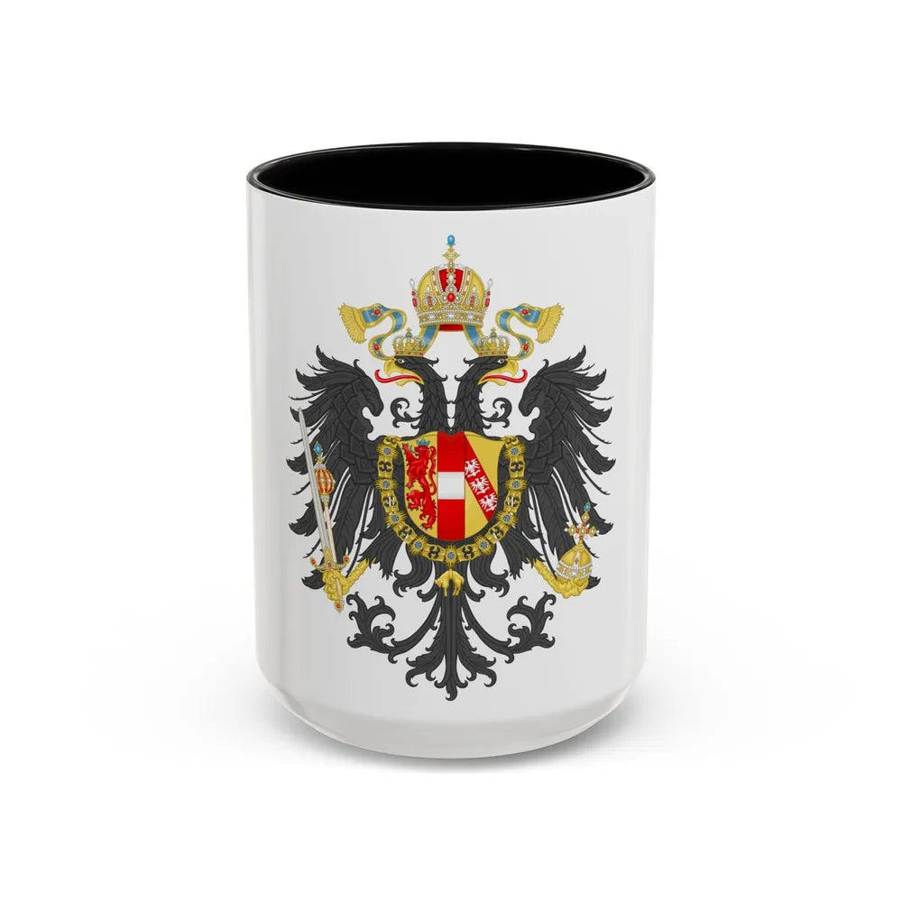 Imperial Coat of Arms of the Empire of Austria (1815) - Accent Coffee Mug 15oz Black - Go Mug Yourself