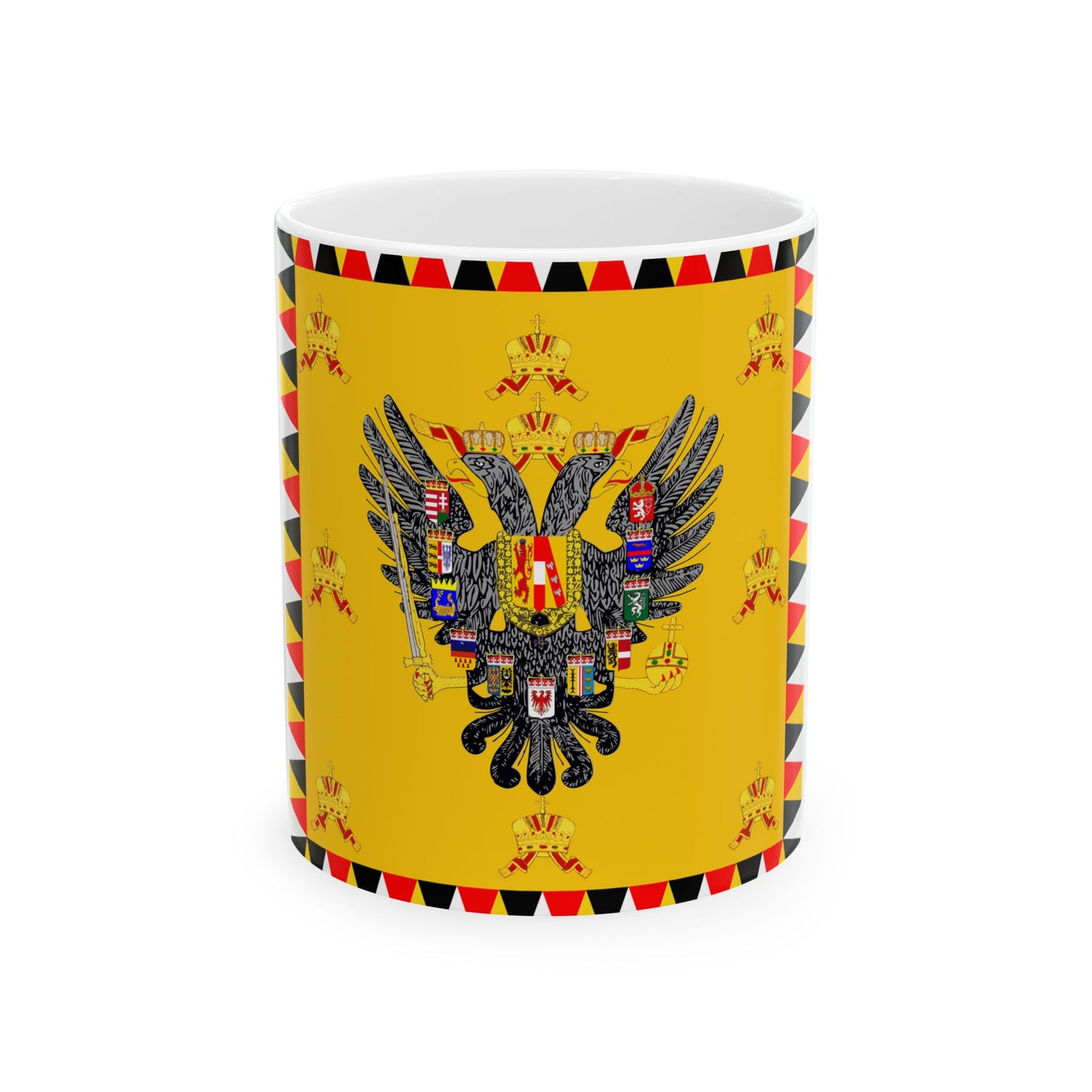 Imperial Standard of Austria-Hungary Before 1915 (Austria) White Coffee Mug-11oz-Go Mug Yourself