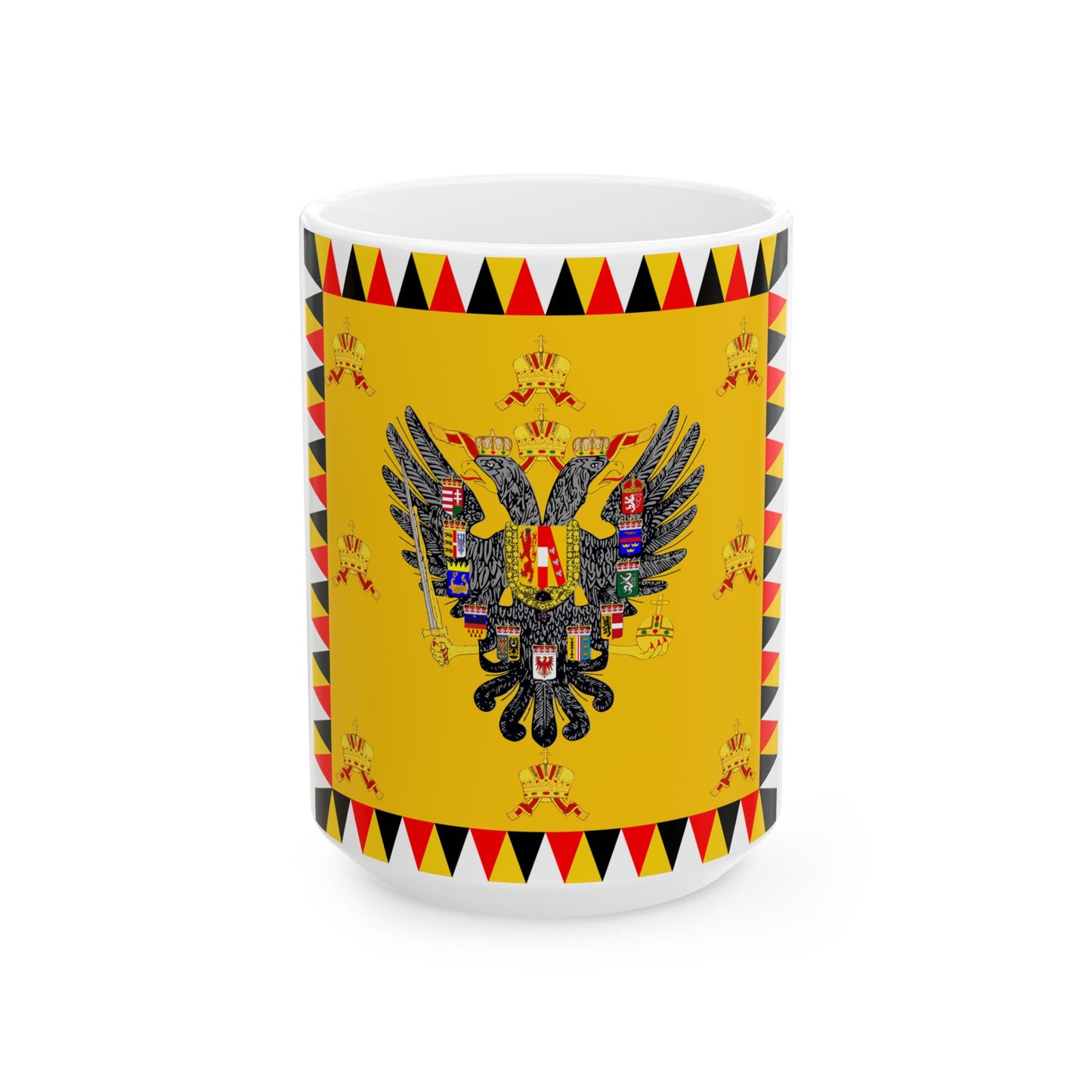 Imperial Standard of Austria-Hungary Before 1915 (Austria) White Coffee Mug-15oz-Go Mug Yourself