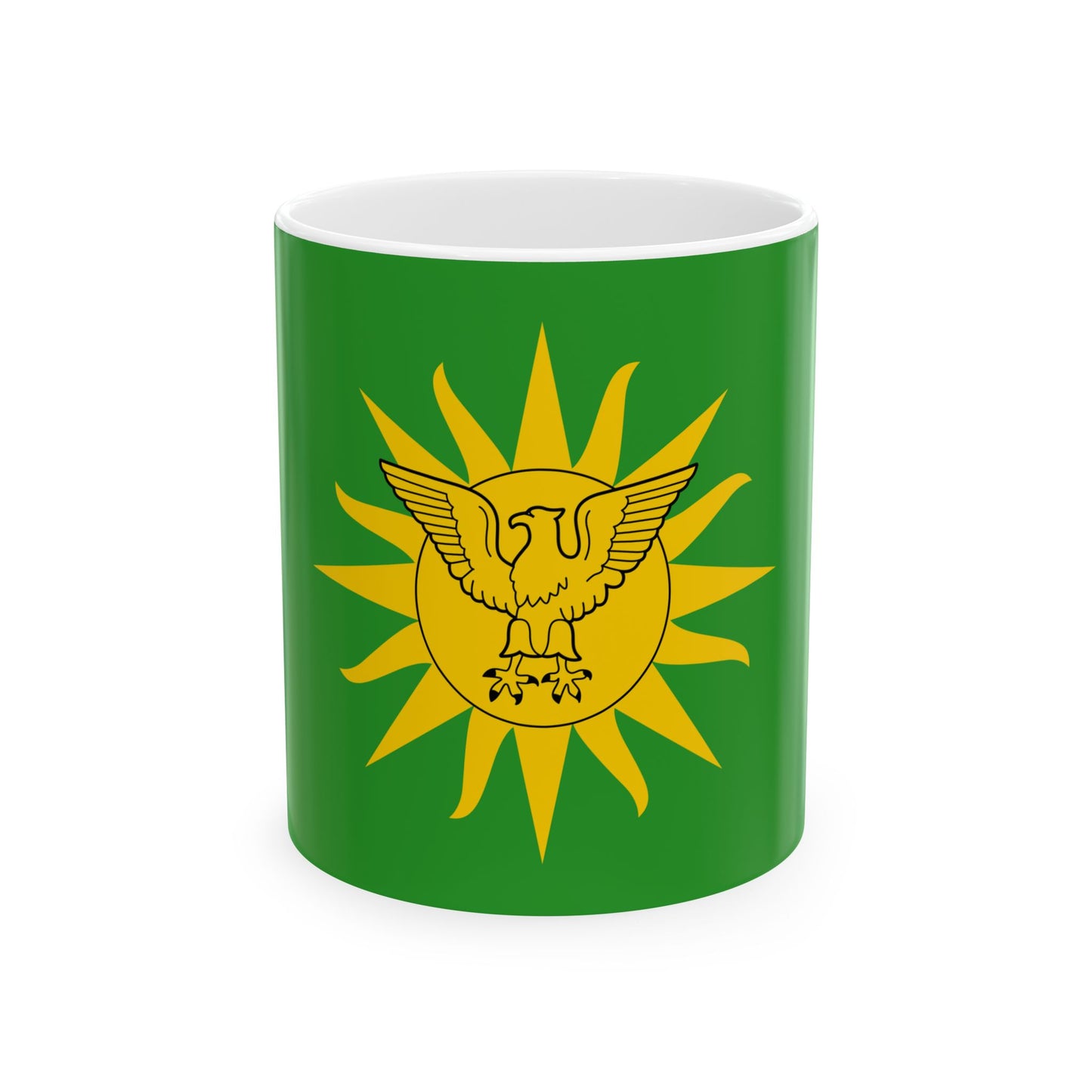 Imperial Standard of Bokassa I 1976-1979 (Central African Republic) White Coffee Mug-11oz-Go Mug Yourself
