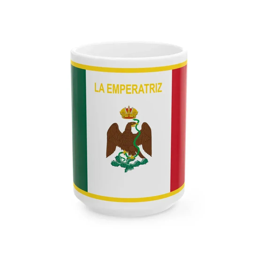 Imperial Standard of Carlota (Mexico) White Coffee Mug 15oz - Go Mug Yourself