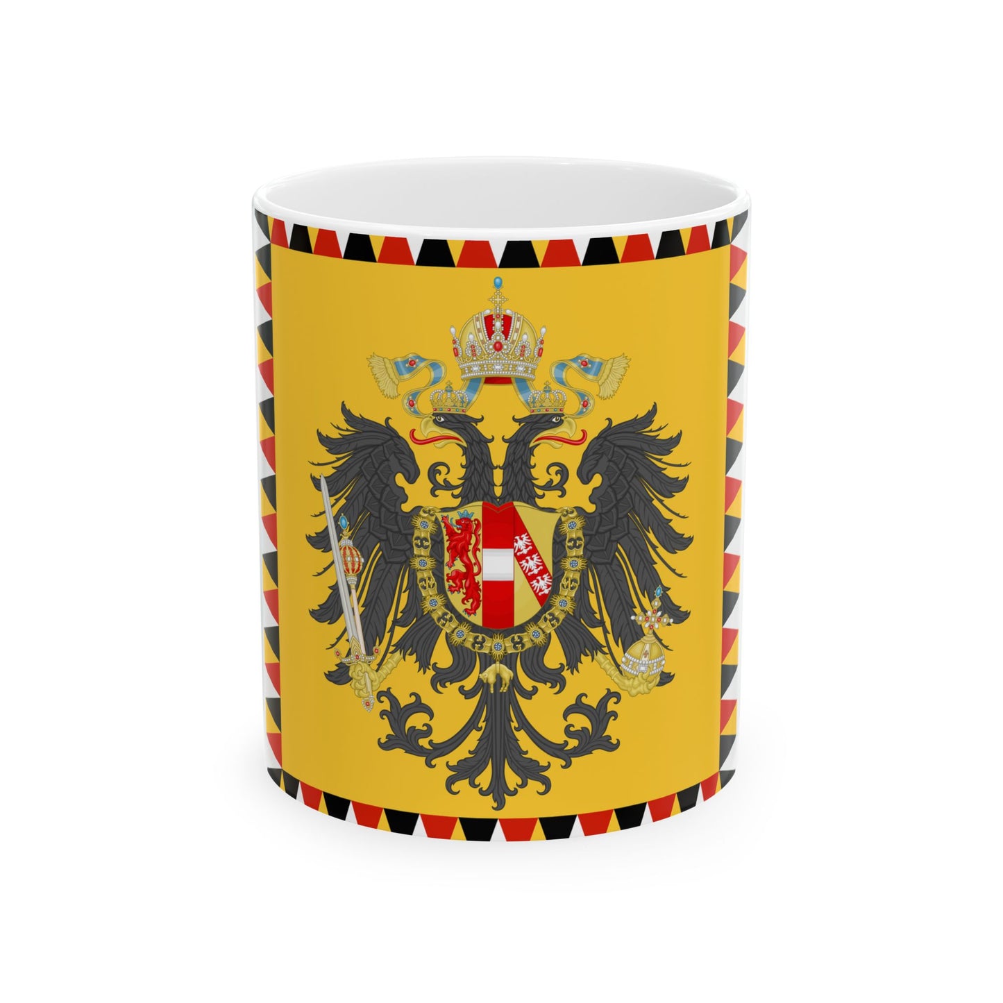 Imperial Standard of the Austrian Empire 1815-1866 (Austria) White Coffee Mug-11oz-Go Mug Yourself