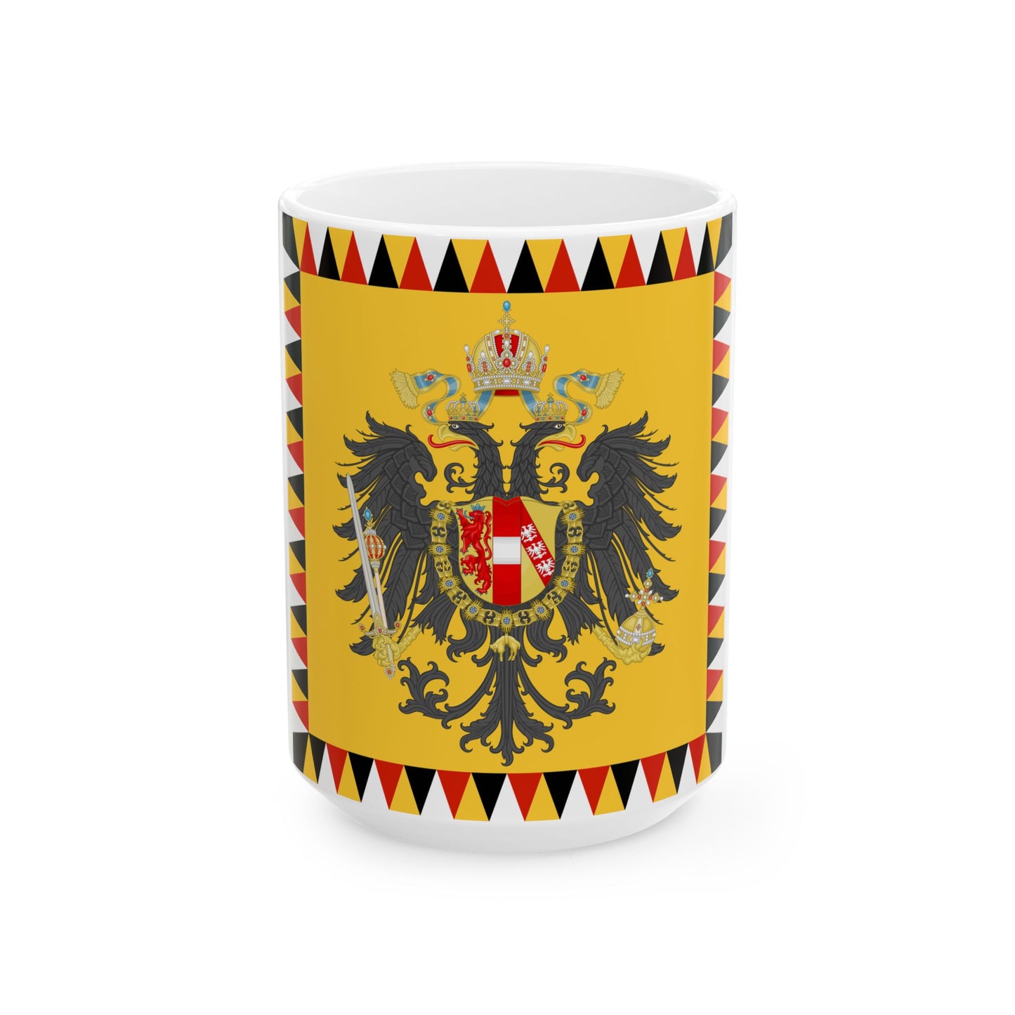 Imperial Standard of the Austrian Empire 1815-1866 (Austria) White Coffee Mug-15oz-Go Mug Yourself