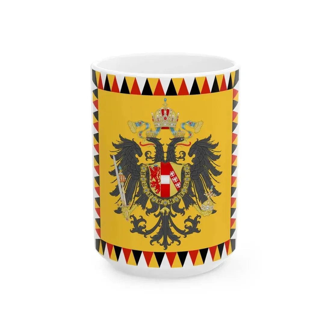 Imperial Standard of the Austrian Empire 1815-1866 (Austria) White Coffee Mug 15oz - Go Mug Yourself