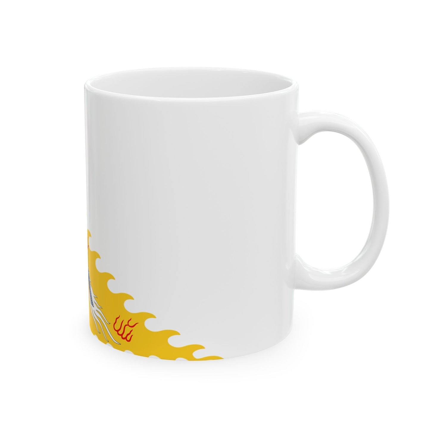 Imperial standard of the Qing Emperor (China) White Coffee Mug-Go Mug Yourself
