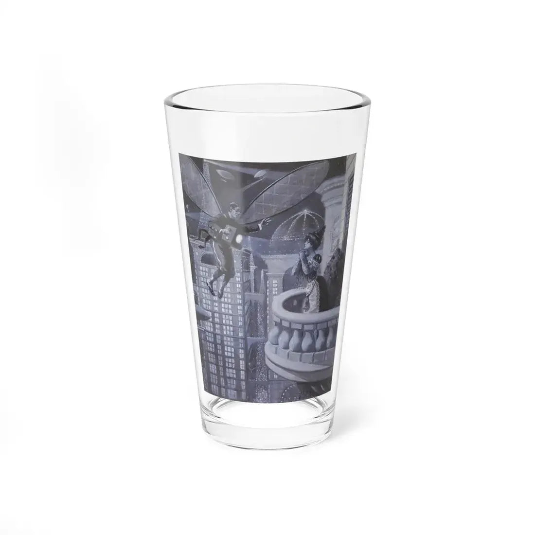 In Futuro, Life magazine, 1901 - Pint Glass 16oz 16oz - Go Mug Yourself
