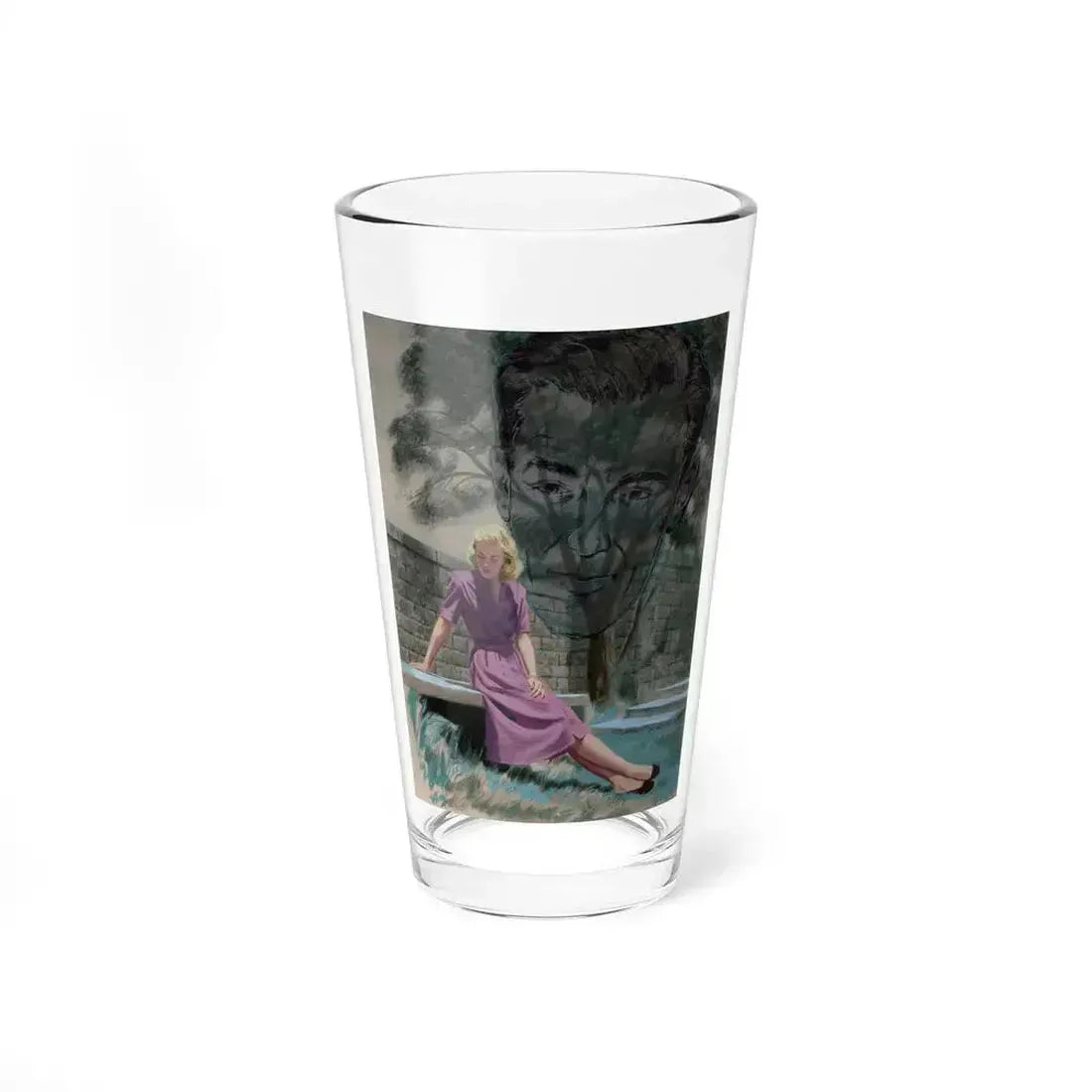 In Her Thoughts, paperback cover - Pint Glass 16oz 16oz - Go Mug Yourself