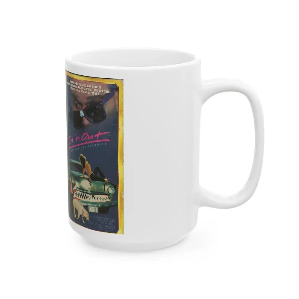 IN N OUT BORDERLINE INSANITY (VHS COVER) - White Coffee Mug - Go Mug Yourself