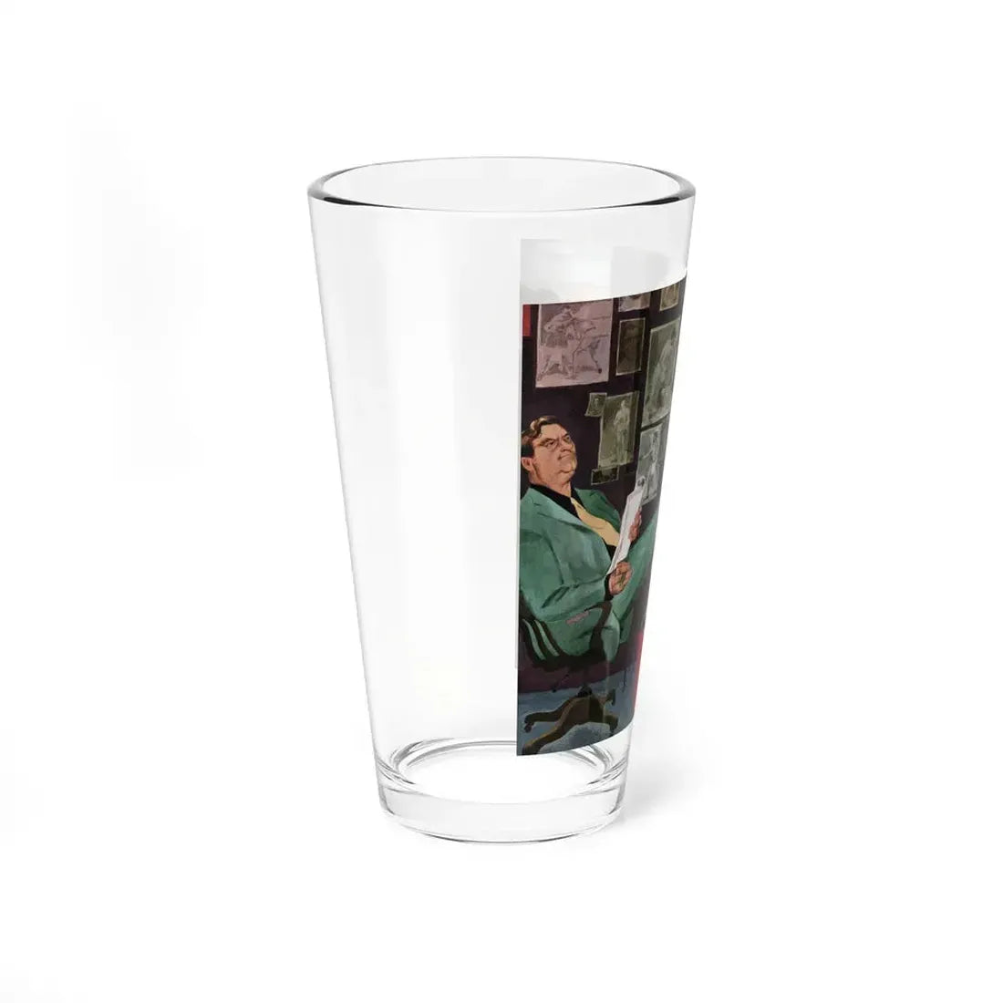 In the Office, Collier's illustration - Pint Glass 16oz - Go Mug Yourself