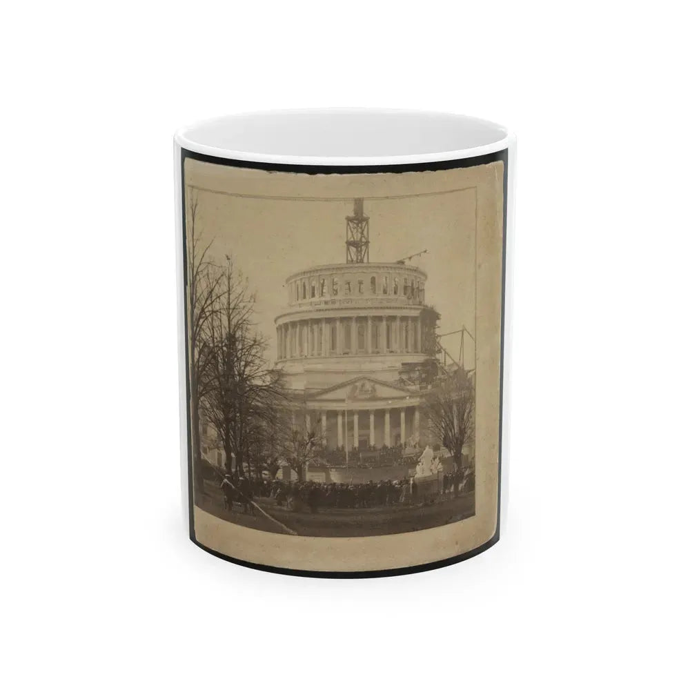Inauguration Of Abraham Lincoln At The U.S. Capitol, 1861 (U.S. Civil War) White Coffee Mug 11oz - Go Mug Yourself