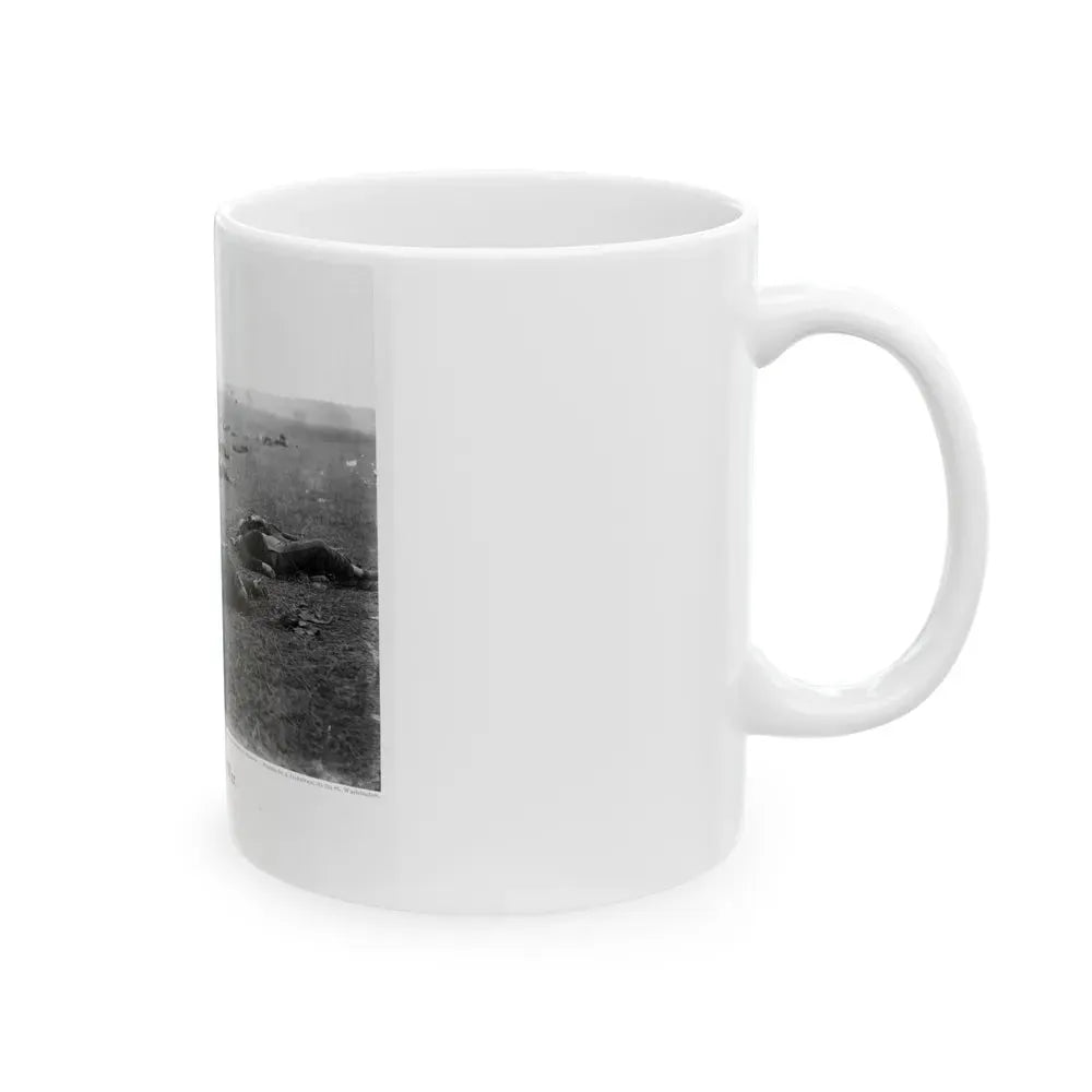 Incidents Of The War. A Harvest Of Death, Gettysburg, July, 1863 (U.S. Civil War) White Coffee Mug - Go Mug Yourself