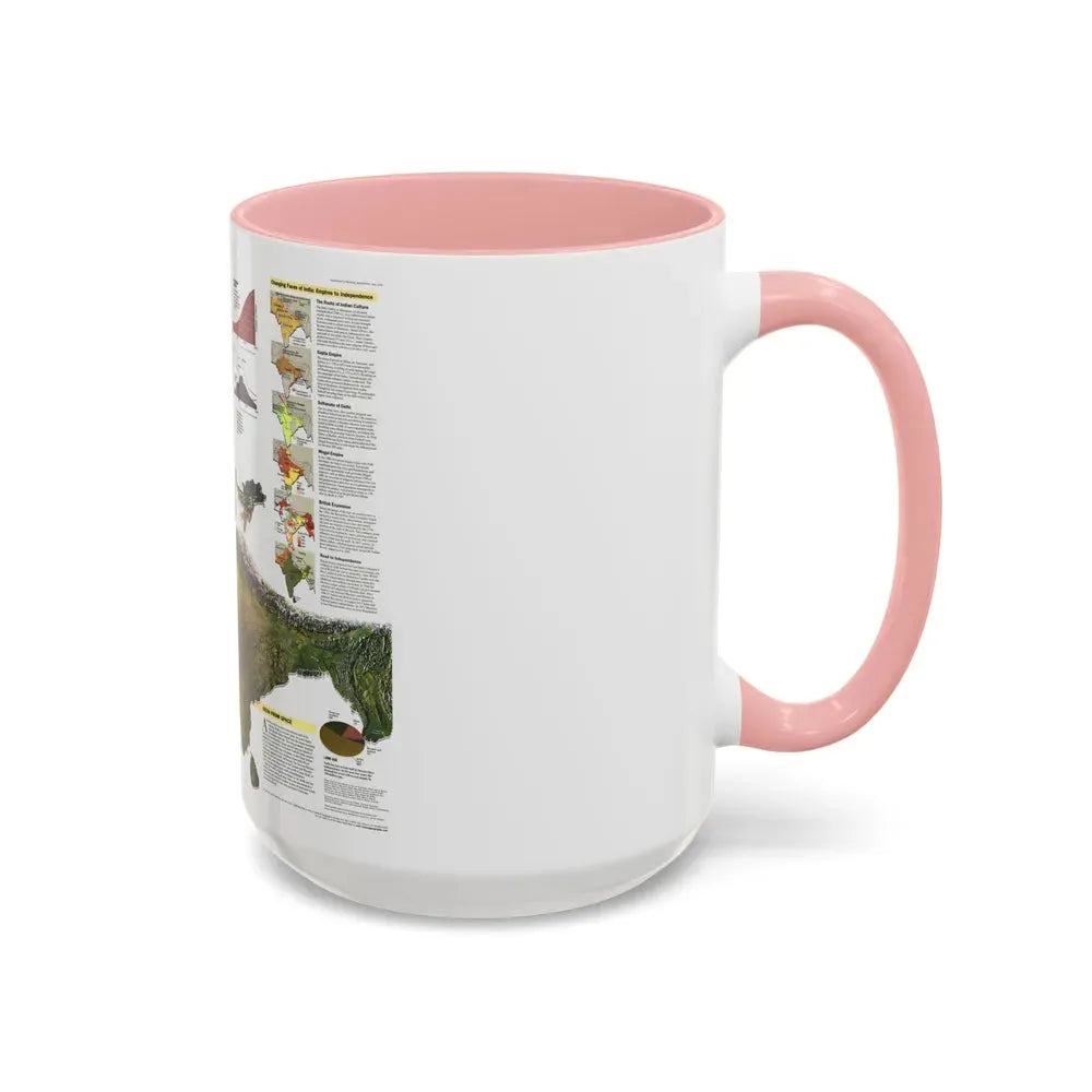 India (1997) (Map) Accent Coffee Mug - Go Mug Yourself