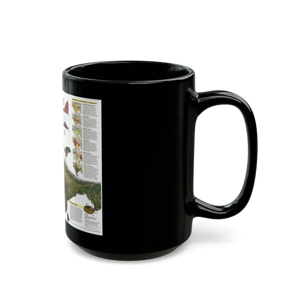 India (1997) (Map) Black Coffee Mug - Go Mug Yourself