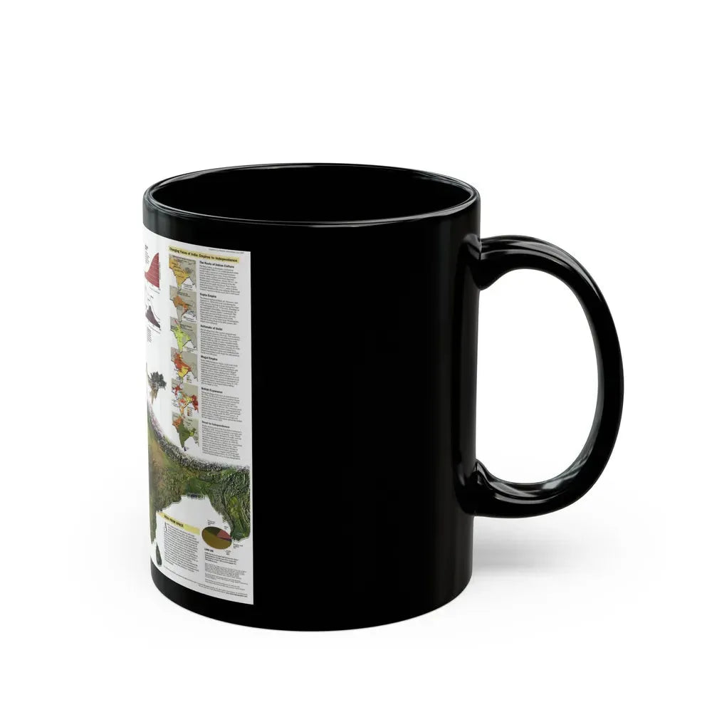 India (1997) (Map) Black Coffee Mug - Go Mug Yourself