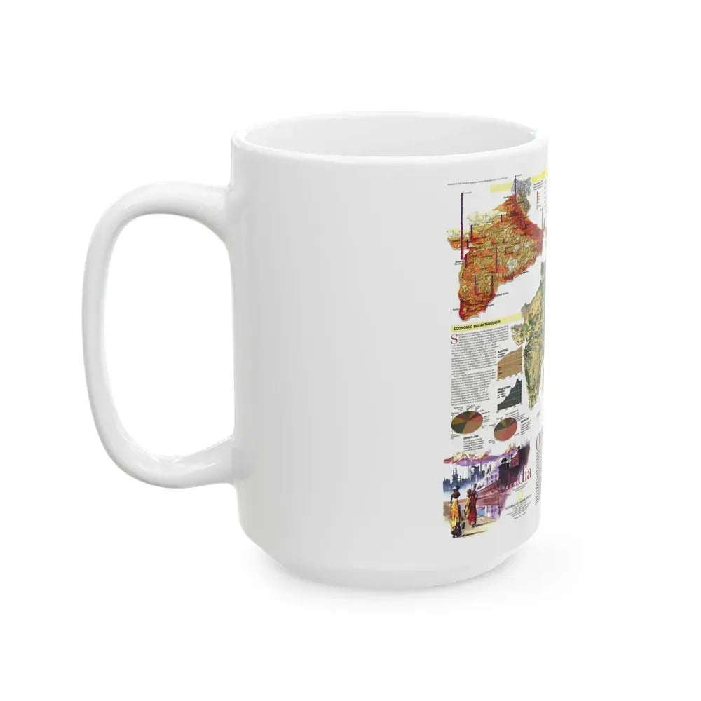 India (1997) (Map) White Coffee Mug - Go Mug Yourself